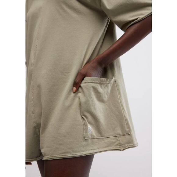 NWT $60 FREE PEOPLE MOVEMENT Hot Shot Tee Romper Sage Stone Green Size small - Picture 5 of 7